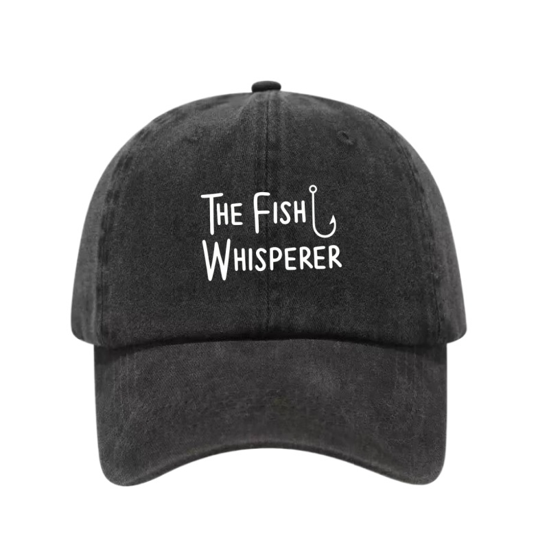 Golf Cap Dad - THE FISH WHISPERER Bedruckte Waschbaumwolle Verstellbare
