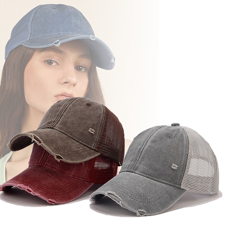 Trucker Cap Mesh - Mode Trucker Caps Einfarbig Patch Vier