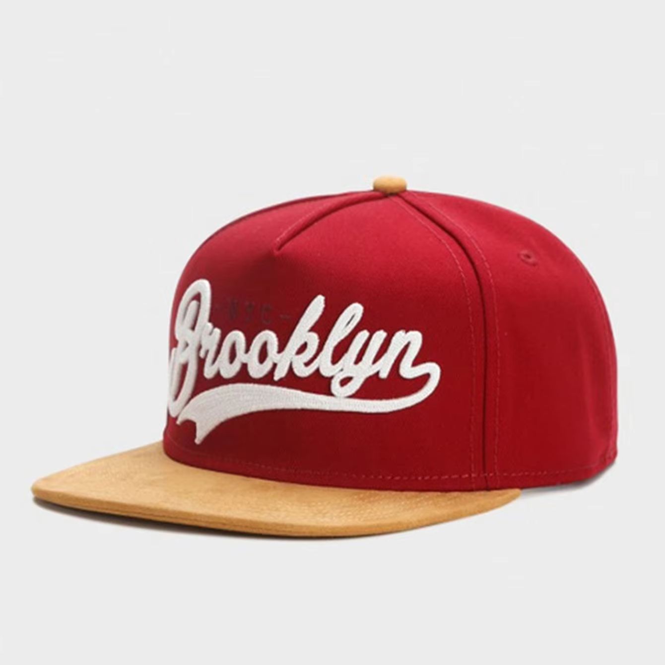 Snapback Hat Flat - BROOKLYN Luxus-Schriftzug Mode Flacher Schirm Snapback-Kappe