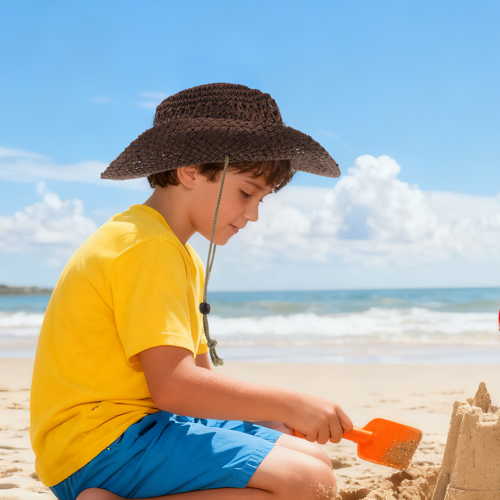 Kinder-Stroh-Cowboyhut im West – Sun Hat Wide Brim Bewertung und Preis
