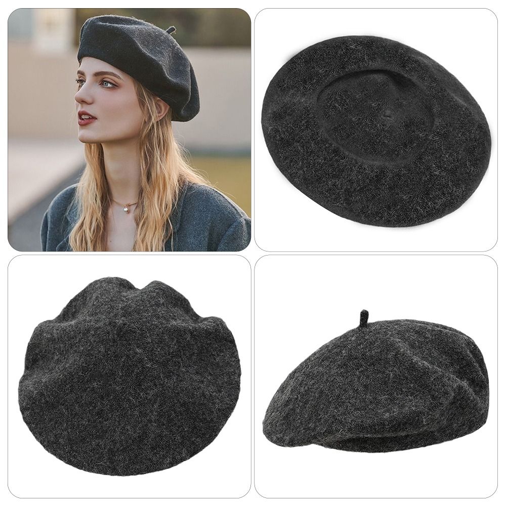 Modische warme Winter-Wollmütz – Beret French Wool Bewertung und Preis
